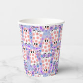 Pastell Halloween Floral Ghosts Pappbecher (Vorderseite)