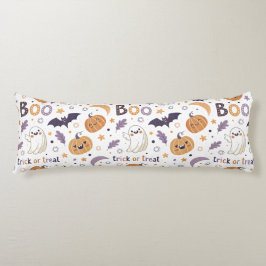 Pastell-Halloween-Körperkissen – Geist & Kürbis Bo Seitenschläferkissen