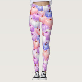 Pastell-Halloween-Kürbis-Sparkle-Leggings Leggings