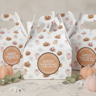 Pastell-Halloween-Kürbisse-Geister-Muster ID1326 Geschenkschachtel
