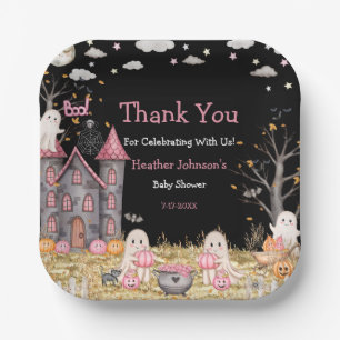 Pastell-Halloween-Little-Boo-Mädchen-Baby-Party Pappteller