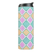 Pastell-Harlekin-Prism-Diamantmuster Thermosbecher (Nach links gedreht)