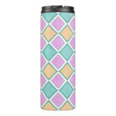 Pastell-Harlekin-Prism-Diamantmuster Thermosbecher (Rückseite)