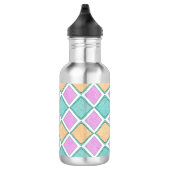 Pastell-Harlekin-Prisma-Diamantmuster Edelstahlflasche (Rechts)