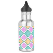 Pastell-Harlekin-Prisma-Diamantmuster Edelstahlflasche (Links)