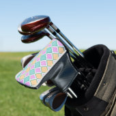 Pastell-Harlekin-Prisma-Diamantmuster Golf Headcover (In Situ)