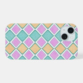 Pastell-Harlekin-Prisma-Diamantmuster iPhone 15 Hülle (Rückseite (Horizontal))