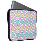Pastell-Harlekin-Prisma-Diamantmuster Laptopschutzhülle (Vorne Rechts)