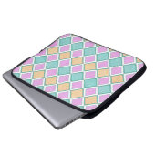 Pastell-Harlekin-Prisma-Diamantmuster Laptopschutzhülle (Vorne Knopf)