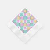Pastell-Harlekin-Prisma-Diamantmuster Serviette (Ecke)