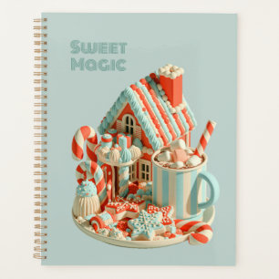 Pastell-Haus aus 3D-Süßigkeiten Süße Magie Planer