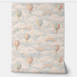 Pastell-Heißluftballon-Himmel-Wallpaper Tapete