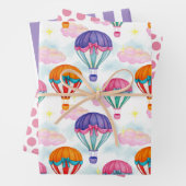 Pastell Heißluftballons Wrapping Paper Set Geschenkpapier Set (Beispiel)