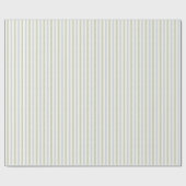 Pastell Hellblau Salbeigrün Beige Streifen Boho Geschenkpapier (Flach)