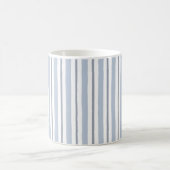 Pastell hellblaue Streifenoptik Kaffeetasse (Mittel)