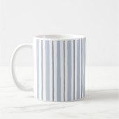 Pastell hellblaue Streifenoptik Kaffeetasse (Links)