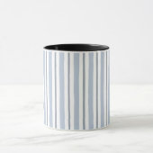 Pastell hellblaue Streifenoptik Tasse (Zentrum)