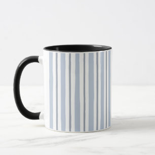 Pastell hellblaue Streifenoptik Tasse
