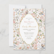 Pastell-Herbst-Gans-Kürbis-Baby-Party