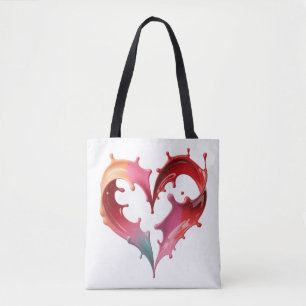 Pastell-Herz-Tragetasche Tasche