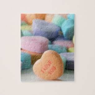 Pastell-Herzbonbon-Valentinstag-Puzzle-Geschenk Puzzle