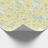 Pastell-Herzen & Wolken Wasserfarben-Traum (1) Geschenkpapier (Ecke)