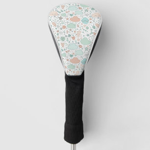 Pastell-Herzen & Wolken Wasserfarben Traum (3) Golf Headcover