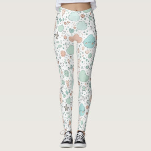 Pastell-Herzen & Wolken Wasserfarben-Traum (3) Leggings