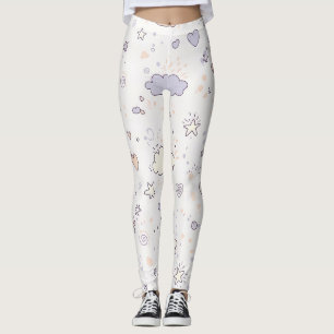 Pastell-Herzen & Wolken Wasserfarben-Traum (7) Leggings
