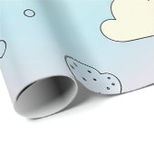 Pastell-Herzen & Wolken Wasserfarben Traum (8) Geschenkpapier (Rolleneckpunkt)