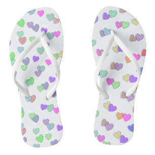 Pastell-Herzform-Muster  Badesandalen