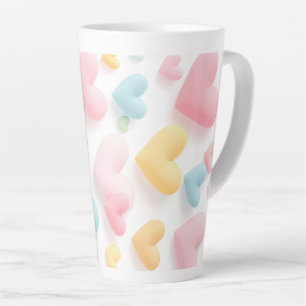 Pastell-Herzmuster Milchtasse