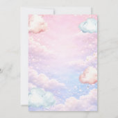Pastell-Himmel Cloud Nine Geschlecht Enthüllungs-E Einladung (Rückseite)