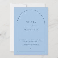 Pastell Himmelblauer Bogen Hochzeit | Foto & QR Co
