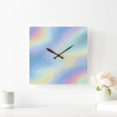 Pastell-Himmelsdrift Quadratische Wanduhr (Zuhause)
