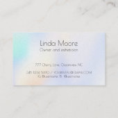 Pastell Hologram Premium Visitenkarte (Rückseite)