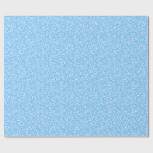 Pastell Hübsch Blau und Weiß Blume Geschenkpapier (Flach)