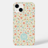 Pastell Hübsch Frühlingsfloral Monogramm Case-Mate iPhone Hülle (Rückseite)