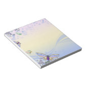 Pastell Hübsche Schmetterlinge und Blume Notizblock (angewinkelt)