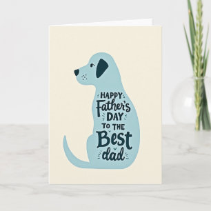Pastell-Hund-Bester-Vater-Karte Karte