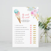 Pastell Ice Cream Floral Er sagte, sie sagte Game  (Stehend Vorderseite)