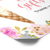 Pastell Ice Creme Blumenkarten & Geschenke Untersc Poster (Ecke)