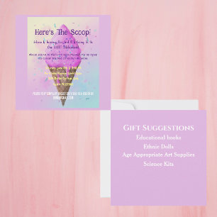 Pastell Ice Creme Cone Tropffel Einladung