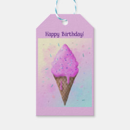 Pastell Ice Creme Cone Tropffel Geschenkanhänger