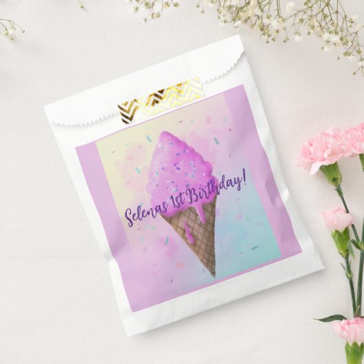 Pastell Ice Creme Cone Tropffel Geschenktütchen (Versiegelt)