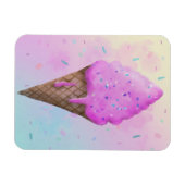 Pastell Ice Creme Cone Tropffel Magnet (Horizontal)