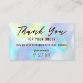 Pastell Imitate Holograph Vielen Dank für Ihre Vis Visitenkarte (Vorderseite)