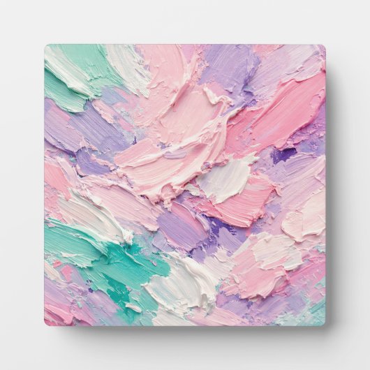 Pastell-Impasto-Pinselstrich-Abstrakt Fotoplatte (Vorderseite)
