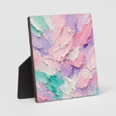 Pastell-Impasto-Pinselstrich-Abstrakt Fotoplatte (Vorderseite)