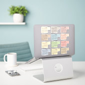 Pastell-Index-Tabs Monatlicher Generischer Journal Aufkleber (Laptop auf Schreibtisch)